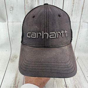 CARHARTT Men’s Baseball Trucker Cap Hat Mesh SnapBack Black Gray